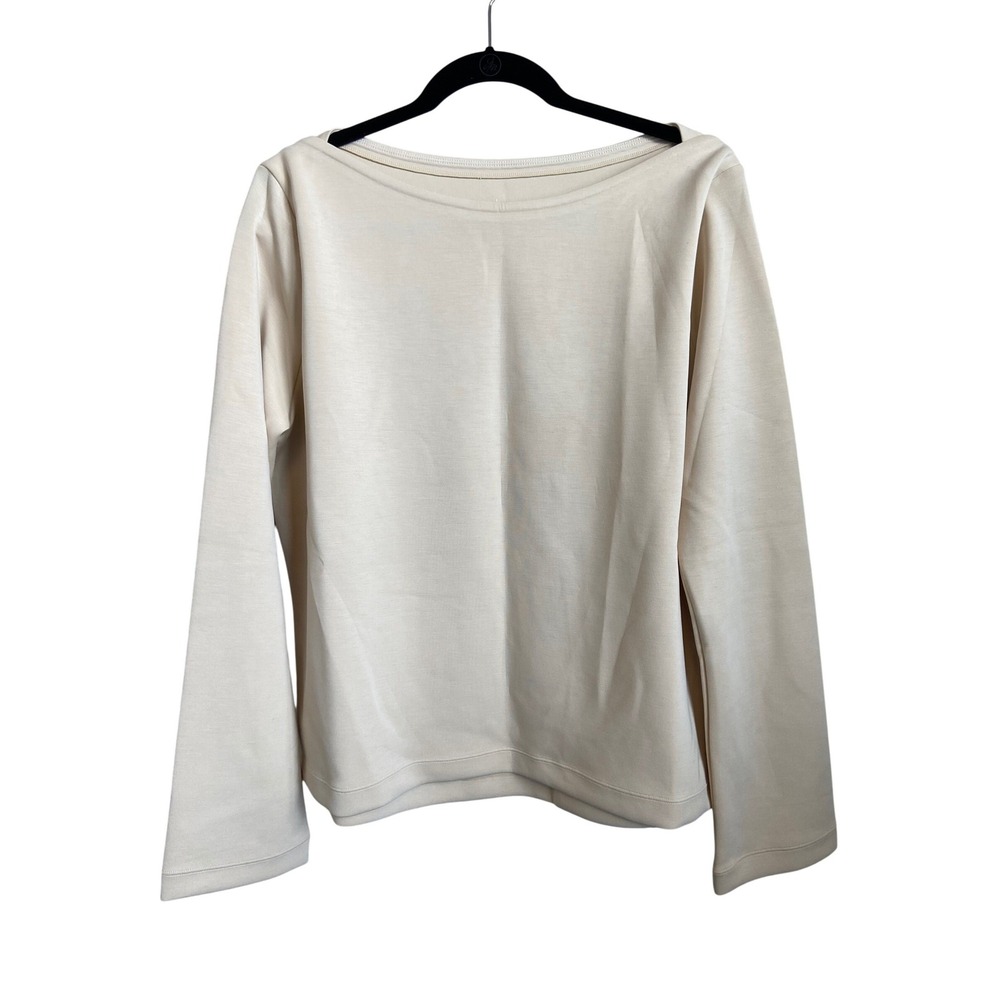 ADAY Getaway‎ Scuba Top Sand Cream Long Sleeve Boat Neck SLS-SND-15LG Large